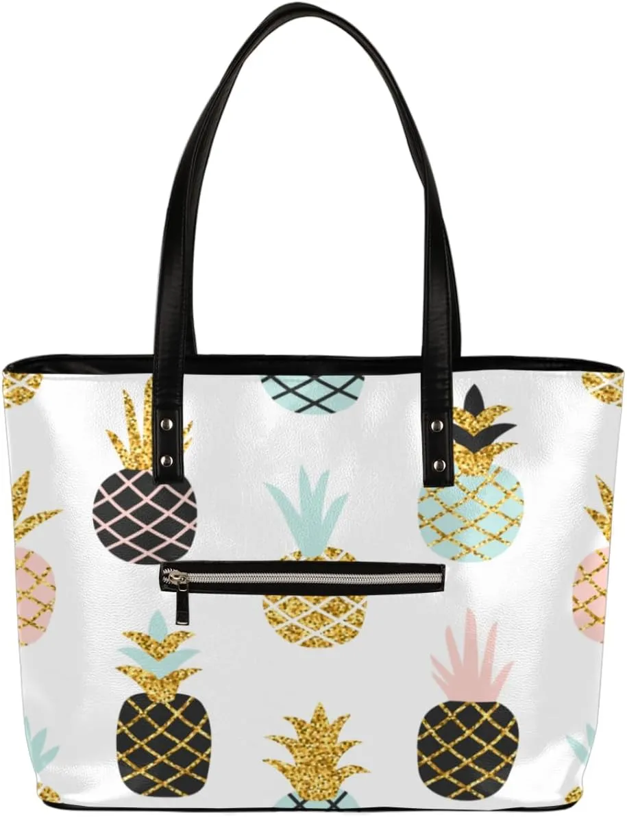 Leather Tote Bag for Women Fashion Shoulder Bag Purses and Handbags Large Capacity Satchel Bags for Work Travel