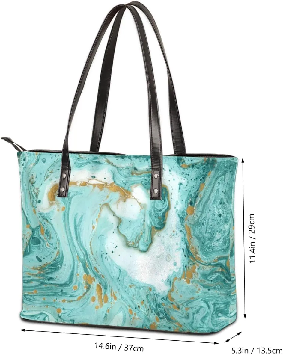 Leather Tote Bag for Women Fashion Shoulder Bag Purses and Handbags Large Capacity Satchel Bags for Work Travel