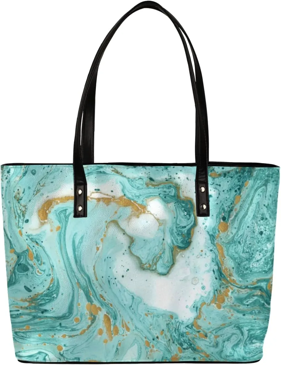 Leather Tote Bag for Women Fashion Shoulder Bag Purses and Handbags Large Capacity Satchel Bags for Work Travel