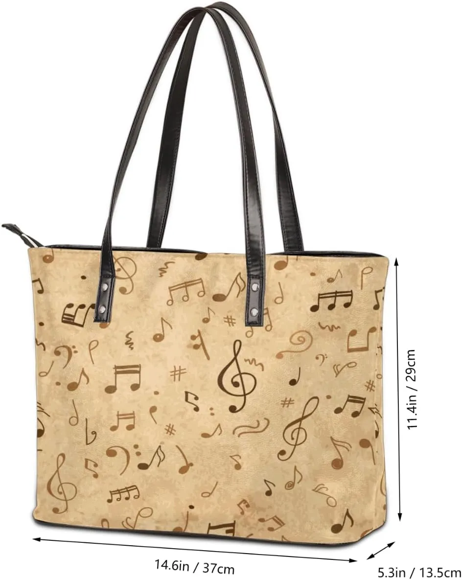 Leather Tote Bag for Women Fashion Shoulder Bag Purses and Handbags Large Capacity Satchel Bags for Work Travel