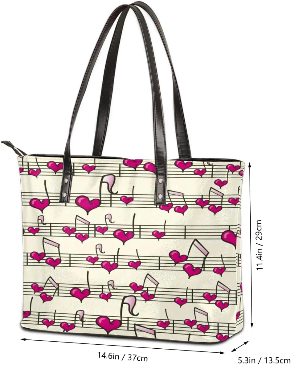 Leather Tote Bag for Women Fashion Shoulder Bag Purses and Handbags Large Capacity Satchel Bags for Work Travel