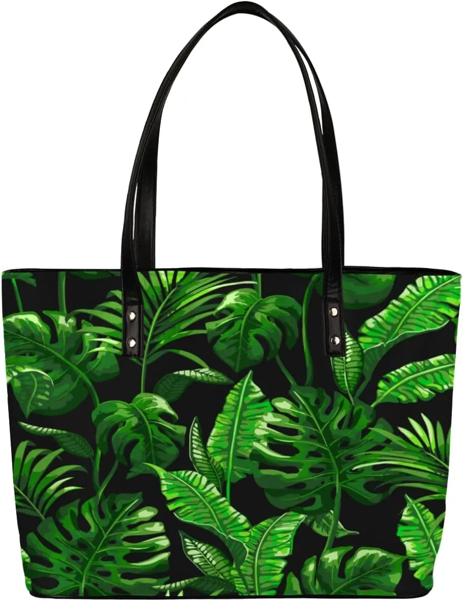 Leather Tote Bag for Women Fashion Shoulder Bag Purses and Handbags Large Capacity Satchel Bags for Work Travel