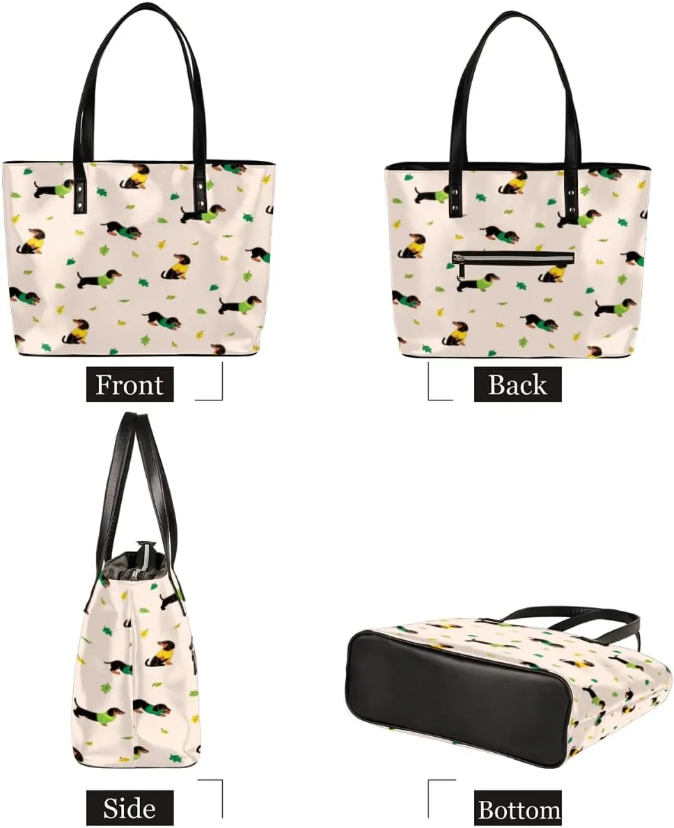 Leather Tote Bag for Women Fashion Shoulder Bag Purses and Handbags Large Capacity Satchel Bags for Work Travel
