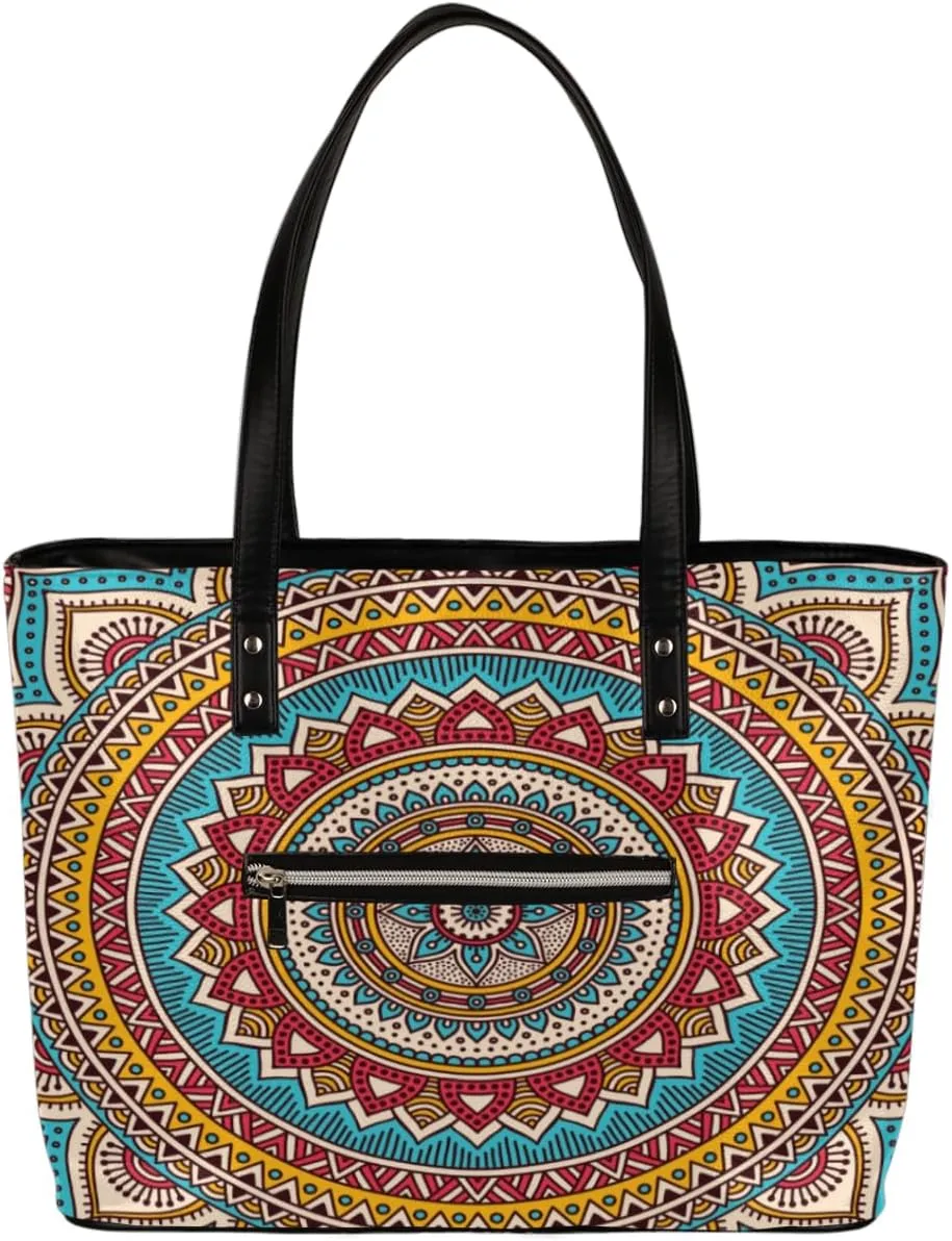 Leather Tote Bag for Women Fashion Shoulder Bag Purses and Handbags Large Capacity Satchel Bags for Work Travel