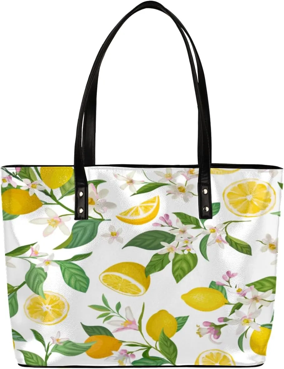 Leather Tote Bag for Women Fashion Shoulder Bag Purses and Handbags Large Capacity Satchel Bags for Work Travel
