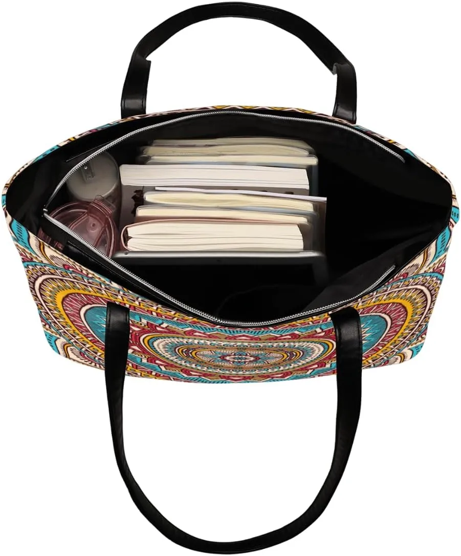 Leather Tote Bag for Women Fashion Shoulder Bag Purses and Handbags Large Capacity Satchel Bags for Work Travel