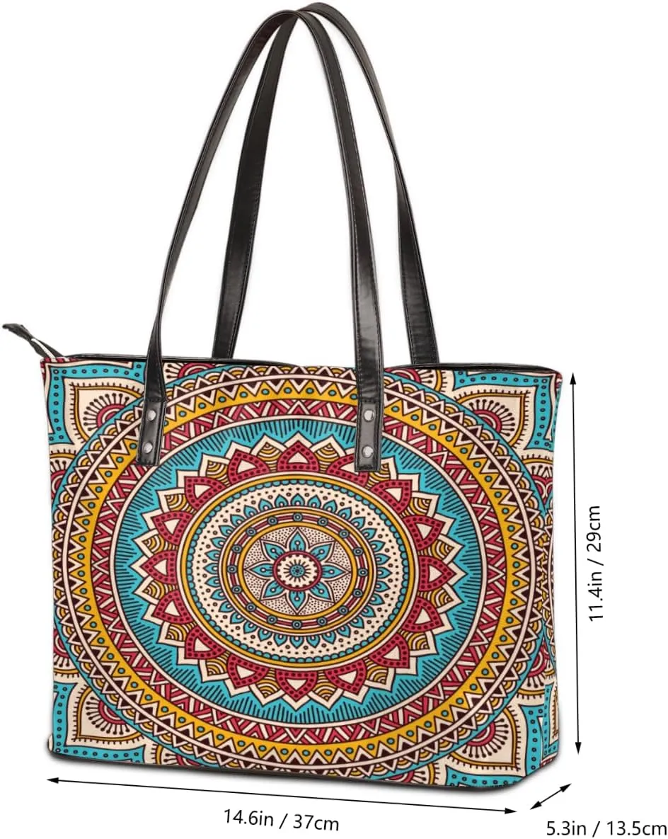 Leather Tote Bag for Women Fashion Shoulder Bag Purses and Handbags Large Capacity Satchel Bags for Work Travel