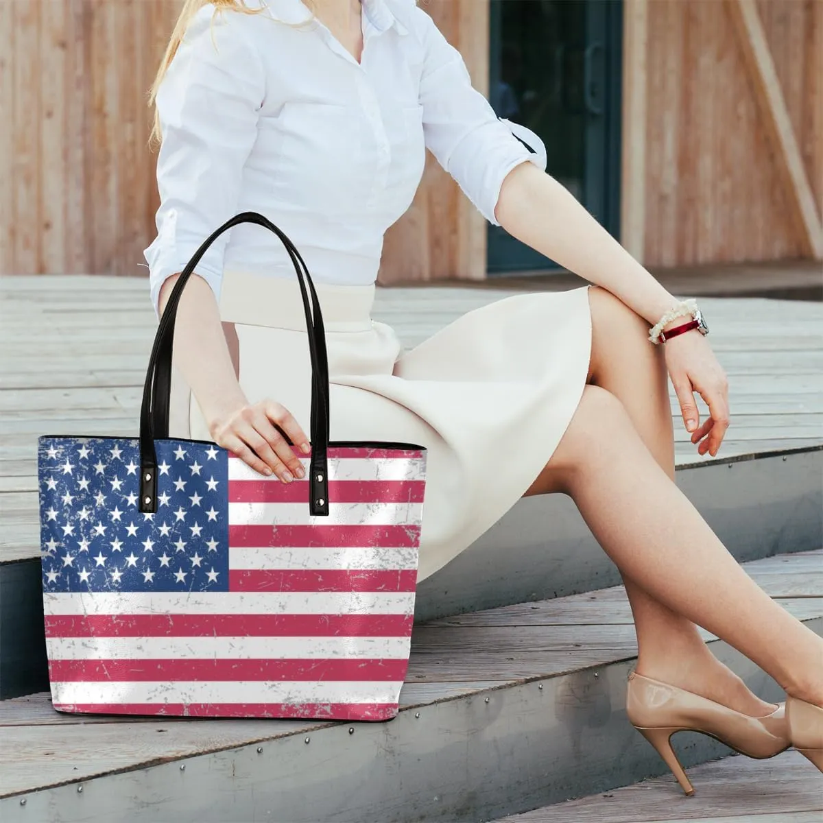 Leather Tote Bag for Women Fashion Shoulder Bag Purses and Handbags Large Capacity Satchel Bags for Work Travel