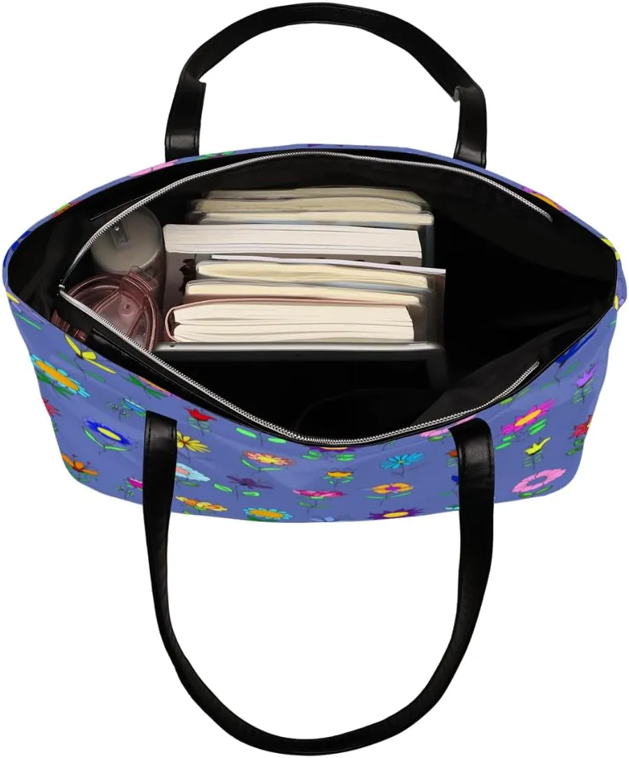 Leather Tote Bag for Women Fashion Shoulder Bag Purses and Handbags Large Capacity Satchel Bags for Work Travel