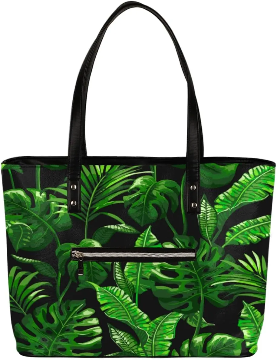 Leather Tote Bag for Women Fashion Shoulder Bag Purses and Handbags Large Capacity Satchel Bags for Work Travel