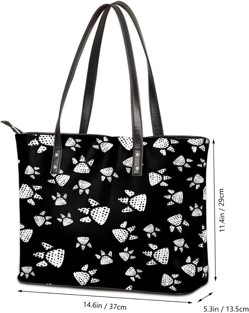 Leather Tote Bag for Women Fashion Shoulder Bag Purses and Handbags Large Capacity Satchel Bags for Work Travel