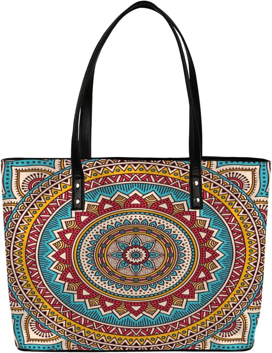 Leather Tote Bag for Women Fashion Shoulder Bag Purses and Handbags Large Capacity Satchel Bags for Work Travel