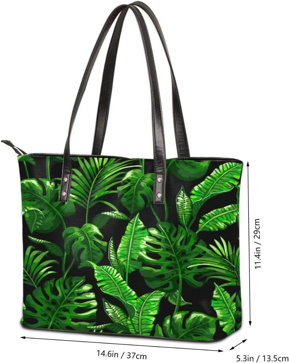 Leather Tote Bag for Women Fashion Shoulder Bag Purses and Handbags Large Capacity Satchel Bags for Work Travel