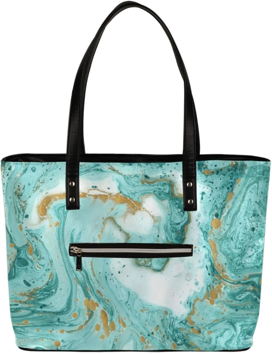 Leather Tote Bag for Women Fashion Shoulder Bag Purses and Handbags Large Capacity Satchel Bags for Work Travel