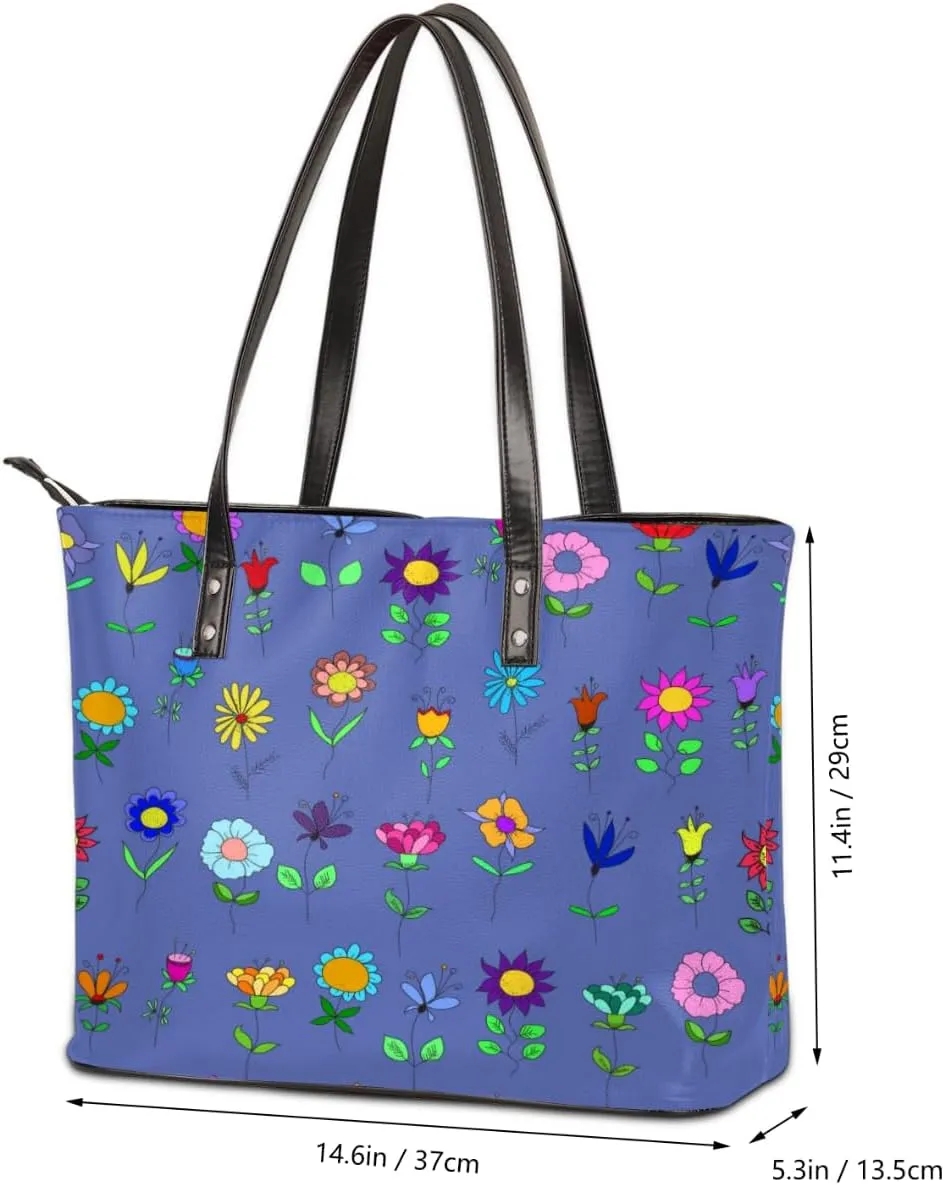 Leather Tote Bag for Women Fashion Shoulder Bag Purses and Handbags Large Capacity Satchel Bags for Work Travel