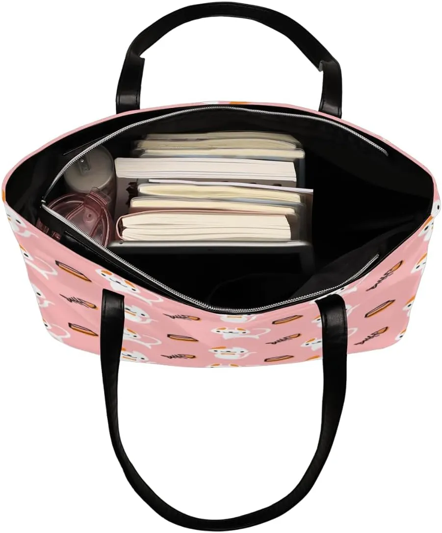 Leather Tote Bag for Women Fashion Shoulder Bag Purses and Handbags Large Capacity Satchel Bags for Work Travel