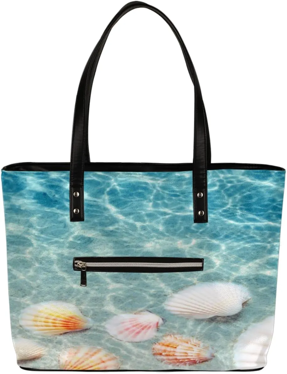 Leather Tote Bag for Women Fashion Shoulder Bag Purses and Handbags Large Capacity Satchel Bags for Work Travel