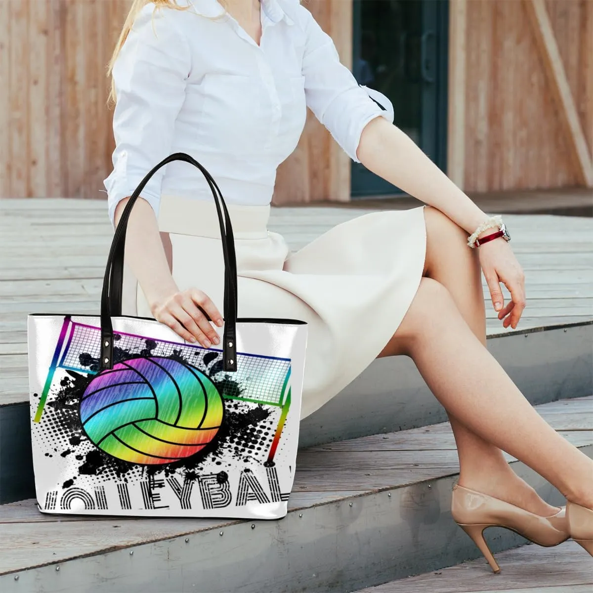 Leather Tote Bag for Women Fashion Shoulder Bag Purses and Handbags Large Capacity Satchel Bags for Work Travel