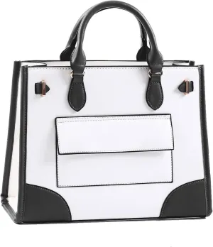Leather Tote Bag for Women Work Medium Satchel Bags for Women with 5 Pockets Womens Purse for Work and Office