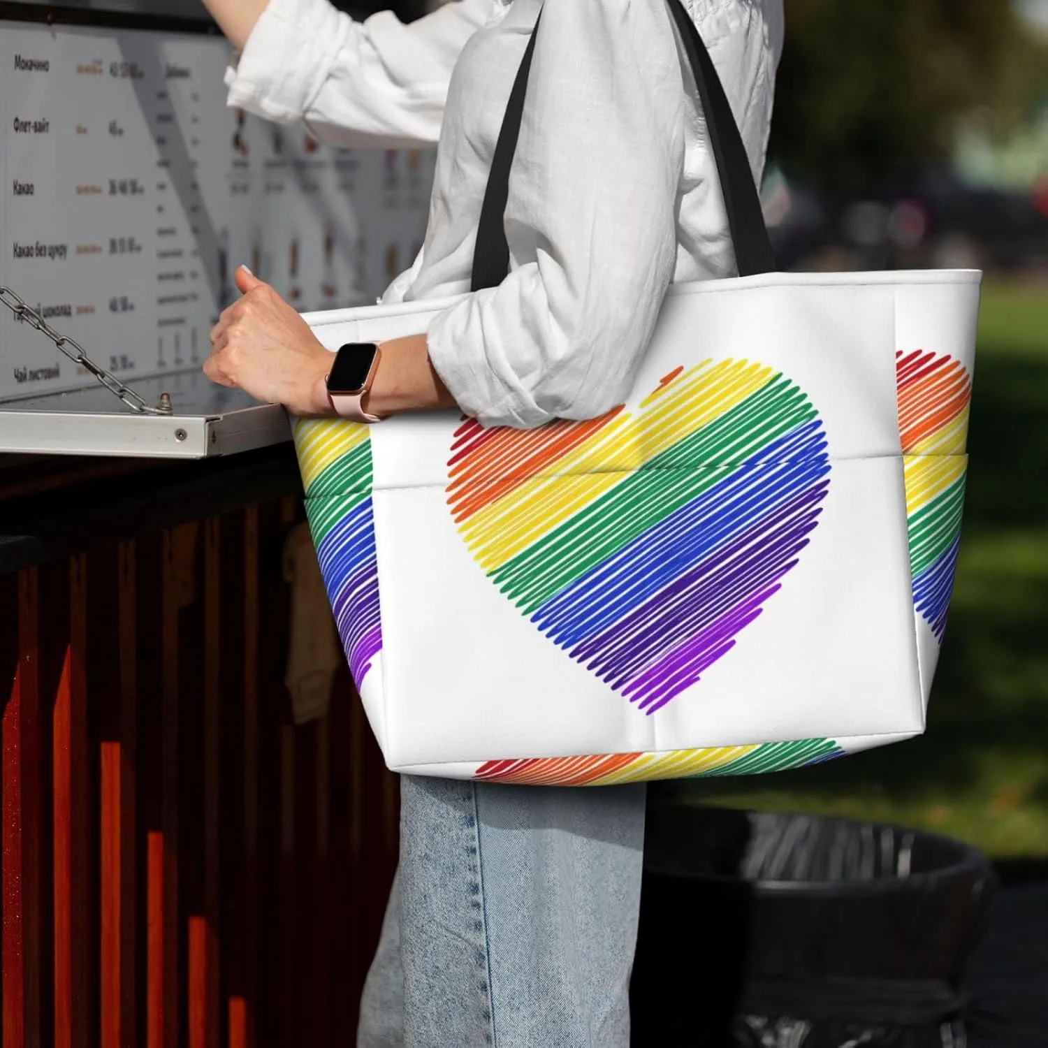 LGBT Pride Rainbow Gay Frog Large Capacity Travel Bag Lightweight Shopping Handbag Beach Tote Bags Casual Work Bag