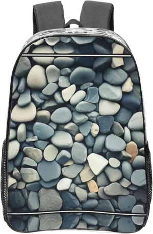 LimPac Circle Cobblestones Clear Transparent Pvc Backpack, Stadium Events Approved Bookbag For Concert Work College