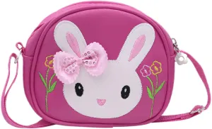 Little Girls' Cute Rabbit Crossbody Purse Small Bow Shoulder Bag Handbag for Kids Toddlers