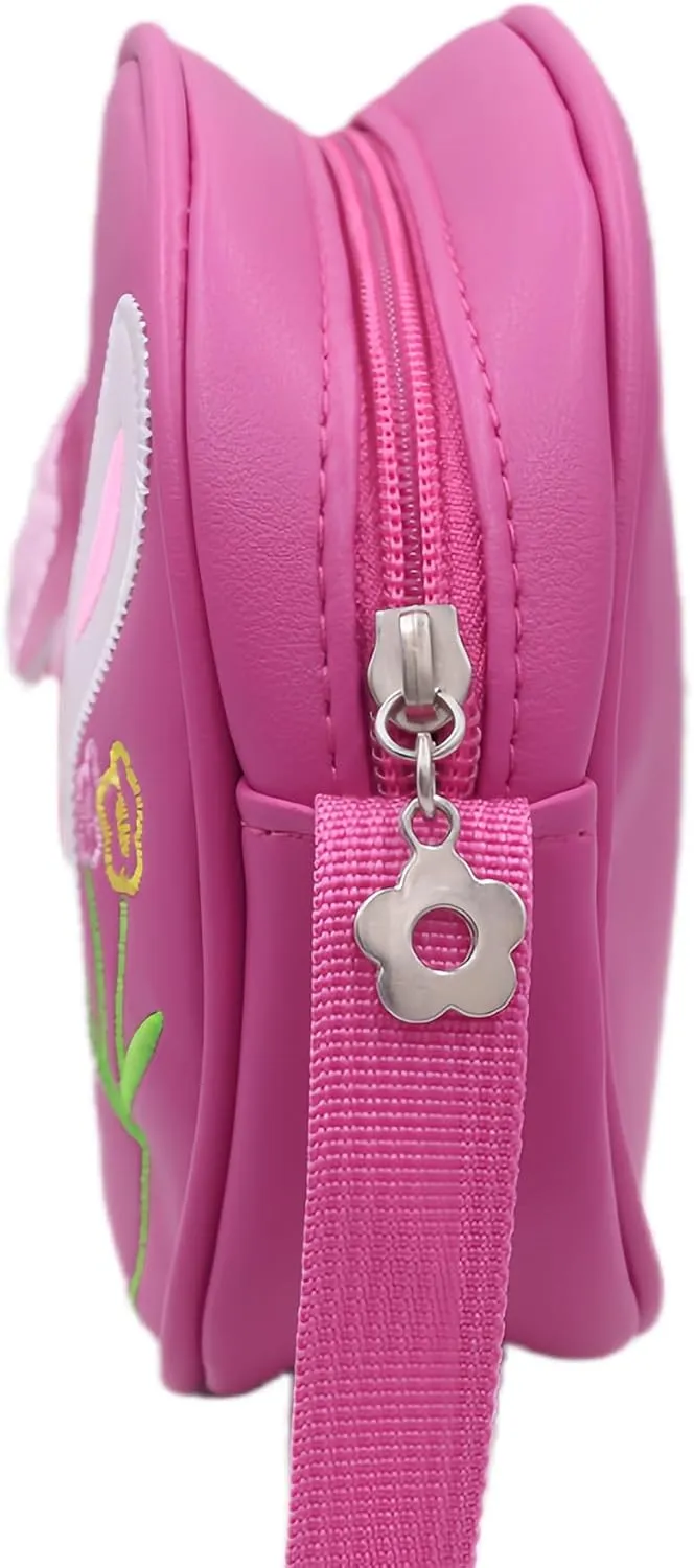 Little Girls' Cute Rabbit Crossbody Purse Small Bow Shoulder Bag Handbag for Kids Toddlers