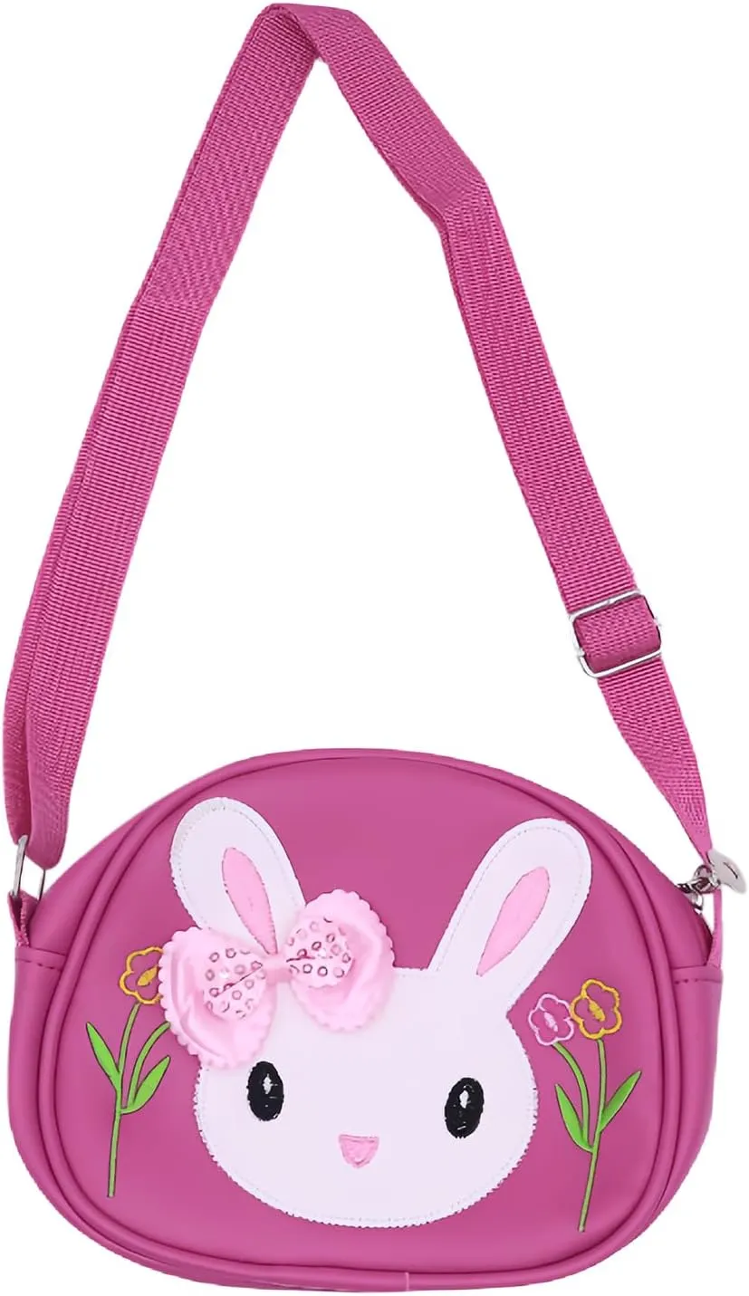 Little Girls' Cute Rabbit Crossbody Purse Small Bow Shoulder Bag Handbag for Kids Toddlers