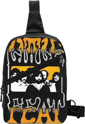 Little Music Feat Crossbody Bag Sling Handbag Adjustable Shoulder Pouch Hiking Daypack Modern Chest Package Foldable Multipurpose Daypack for Biking