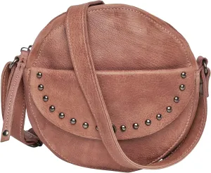 Locking Concealed Carry Mia Leather Crossbody Purse for Handgun with Universal Holster
