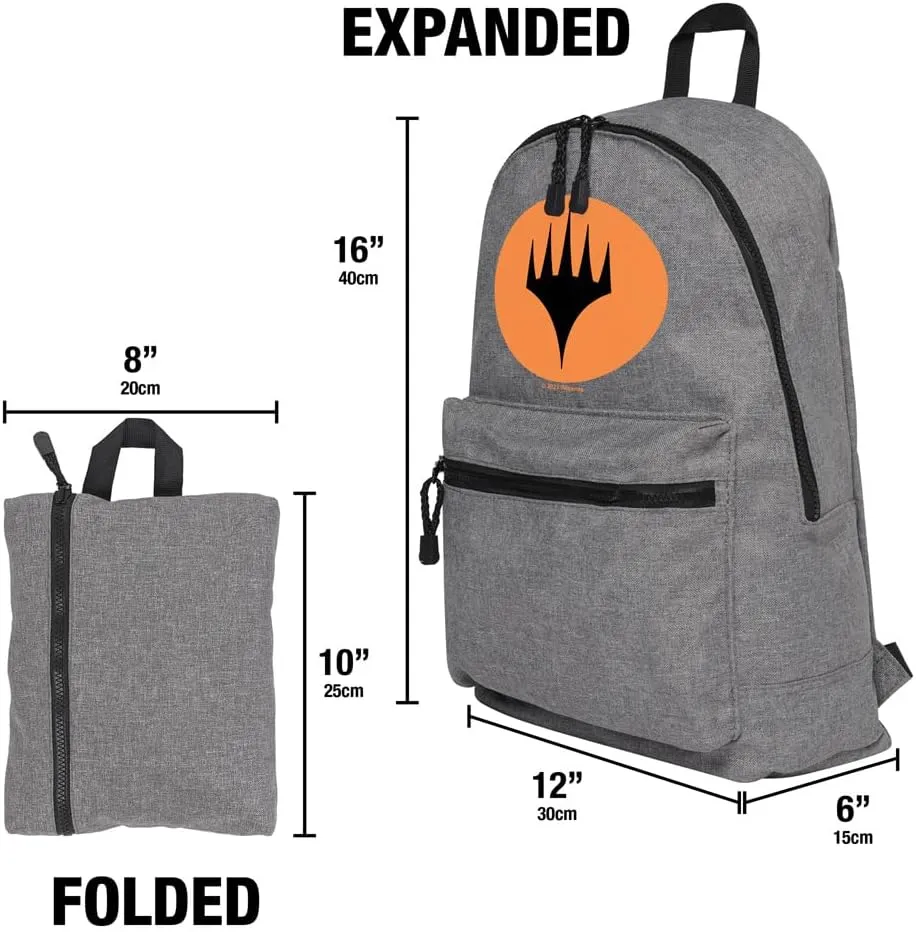 LOGOVISION Magic The Gathering Planeswalker Symbol Lightweight Backpack for Work School Daily Use Packable for Travel