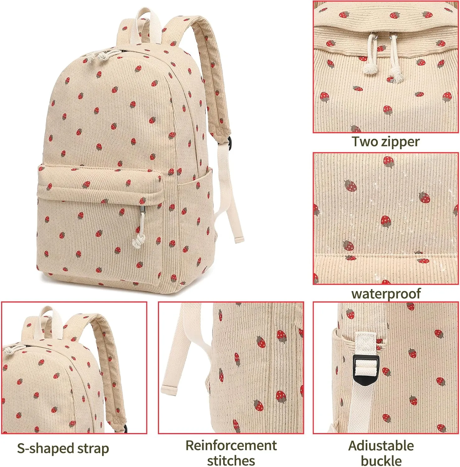 LOIDOU Backpack for School Teen Girls Boys Bookbag Casual Daypack Backpacks Lightweight for Middle School College Student