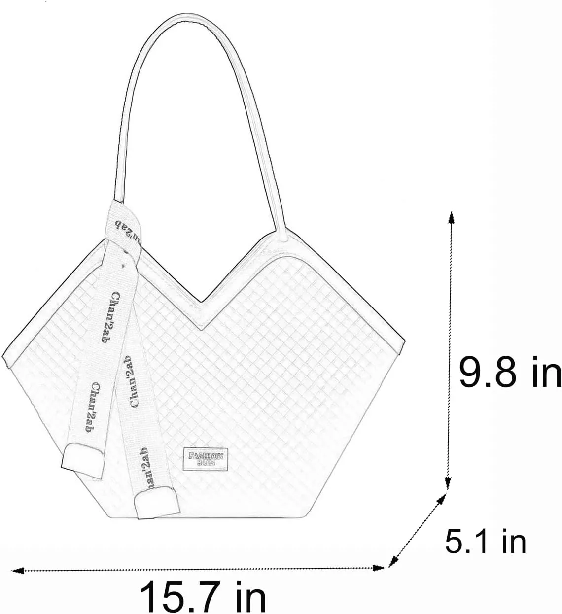 Love Heart Shape PU Artificial Leather Tote Bag for Women's Fashion Shoulder Bag and Satchel