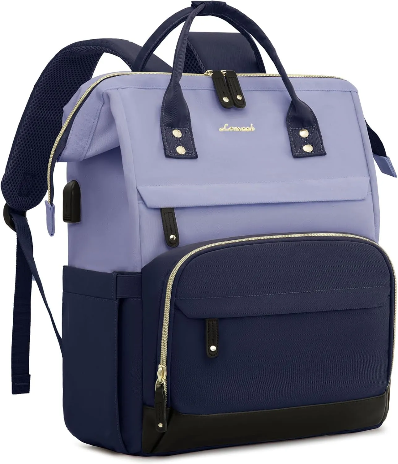 LOVEVOOK Laptop Backpack for Women, 15.6 Inch Work Business Backpacks Purse with USB Port, Large Capacity Nurse Bag College Bookbag for School, Waterproof Casual Daypack for Travel