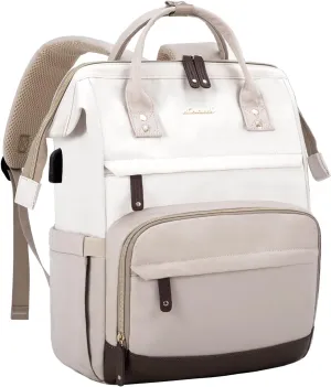 LOVEVOOK Laptop Backpack for Women, 17 Inch Work Business Backpacks Purse with USB Port, Large Capacity Nurse Bag College Bookbag for School, Waterproof Casual Daypack for Travel