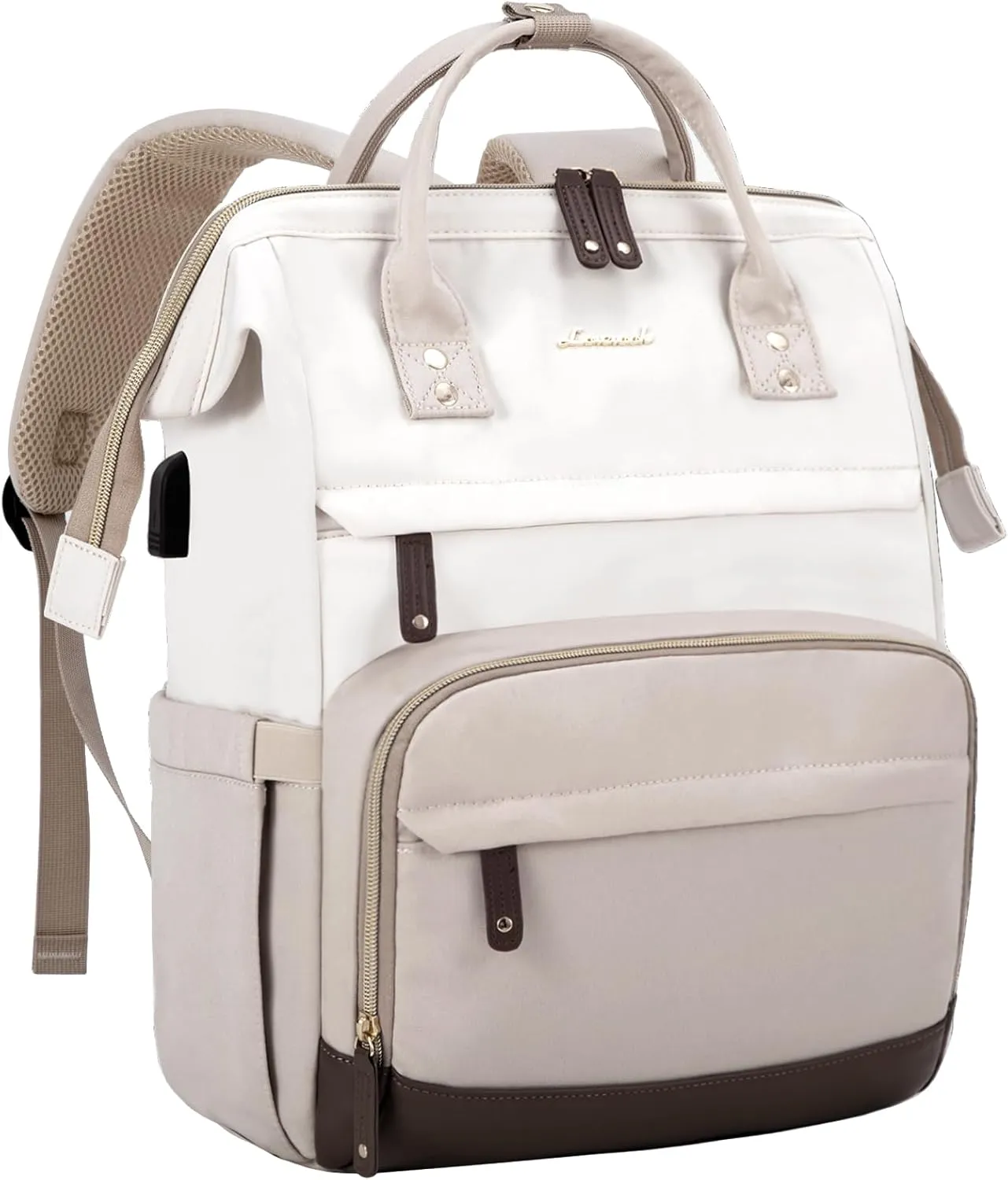 LOVEVOOK Laptop Backpack for Women, 17 Inch Work Business Backpacks Purse with USB Port, Large Capacity Nurse Bag College Bookbag for School, Waterproof Casual Daypack for Travel