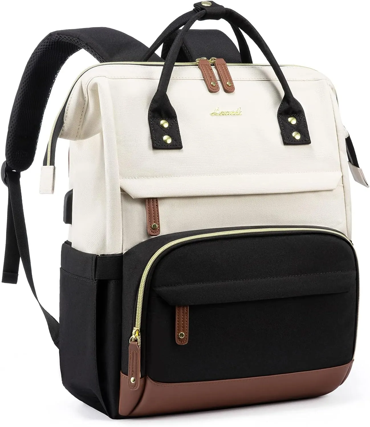 LOVEVOOK Laptop Backpack for Women, 17 Inch Work Business Backpacks Purse with USB Port, Large Capacity Nurse Bag College Bookbag for School, Waterproof Casual Daypack for Travel