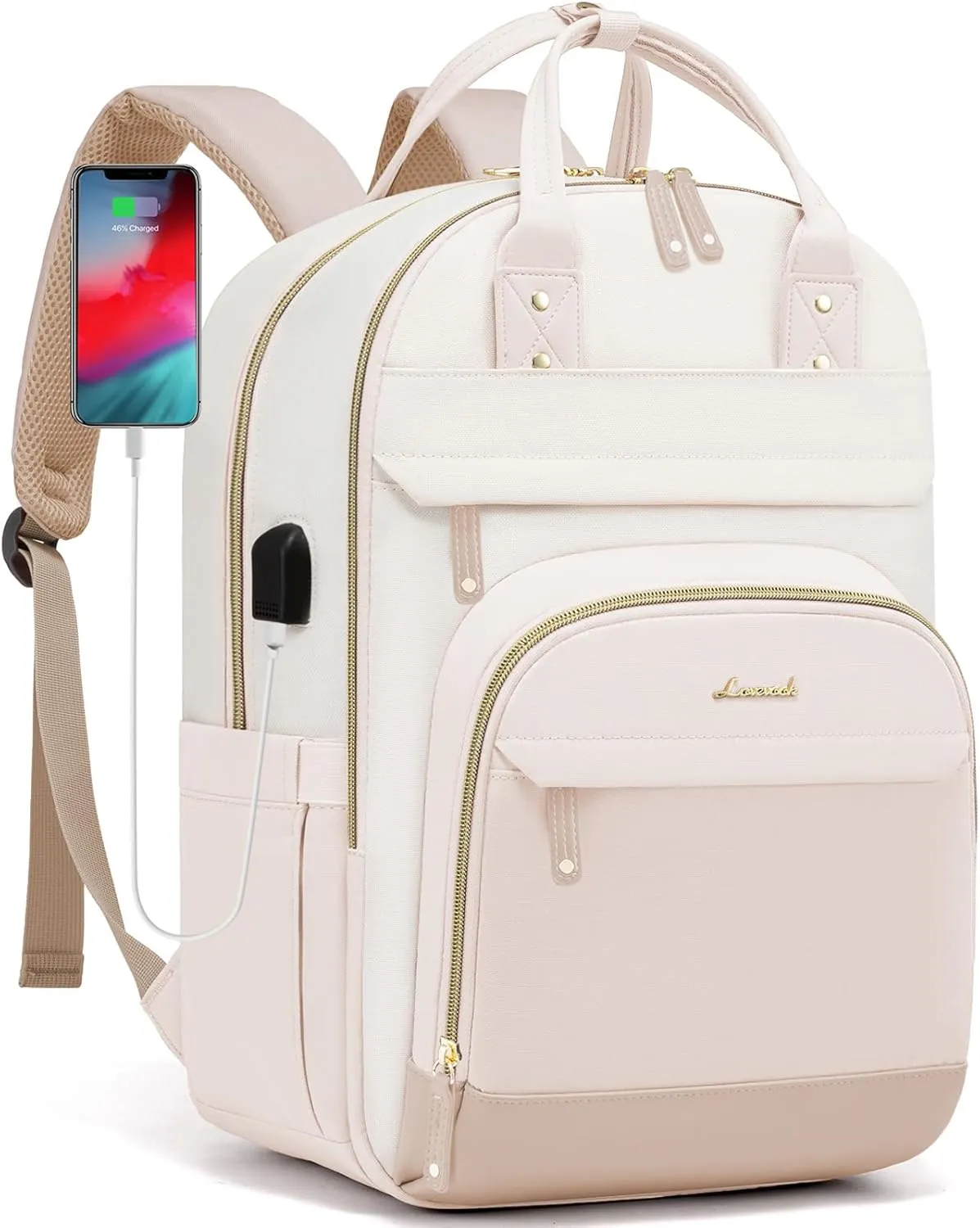 LOVEVOOK Laptop Backpack Women,Large Capacity 15.6 inch Laptop Bag Travel Backpack for Women,Computer Work College Teacher Backpacks with USB Port,Waterproof Personal Item Backpack Casual Daypack