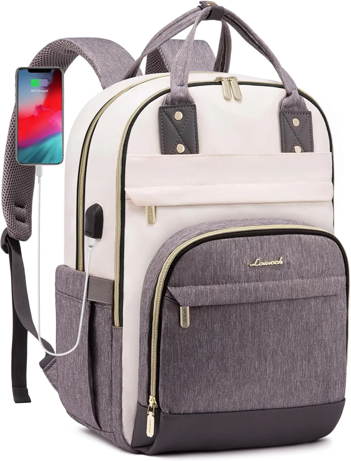 LOVEVOOK Laptop Backpack Women,Large Capacity 17.3 inch Laptop Bag Travel Backpack for Women,Computer Work College Teacher Backpacks with USB Port,Waterproof Personal Item Backpack Casual Daypack