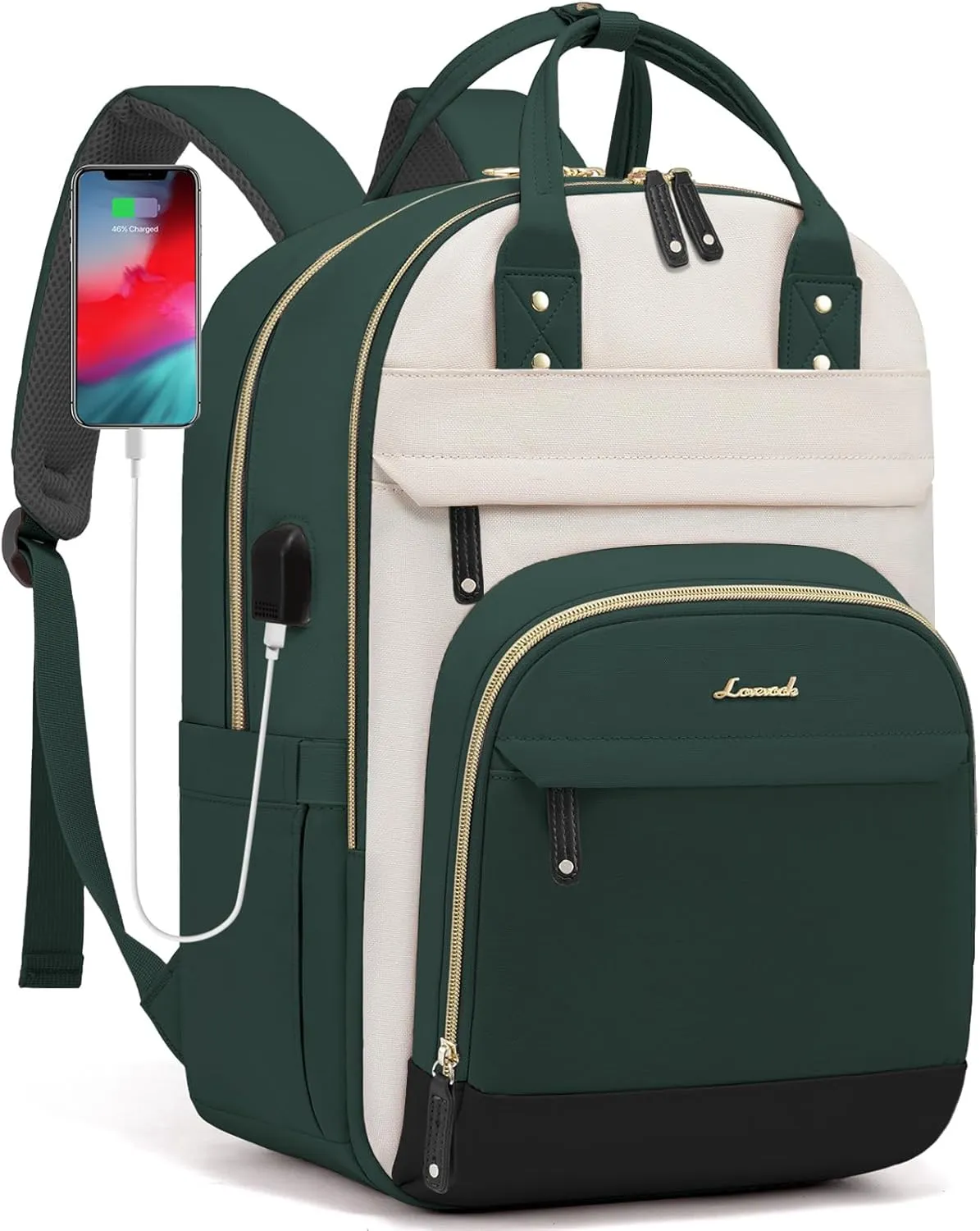 LOVEVOOK Laptop Backpack Women,Large Capacity 18.4 inch Laptop Bag Travel Backpack for Women,Computer Work College Teacher Backpacks with USB Port,Waterproof Personal Item Backpack Casual Daypack
