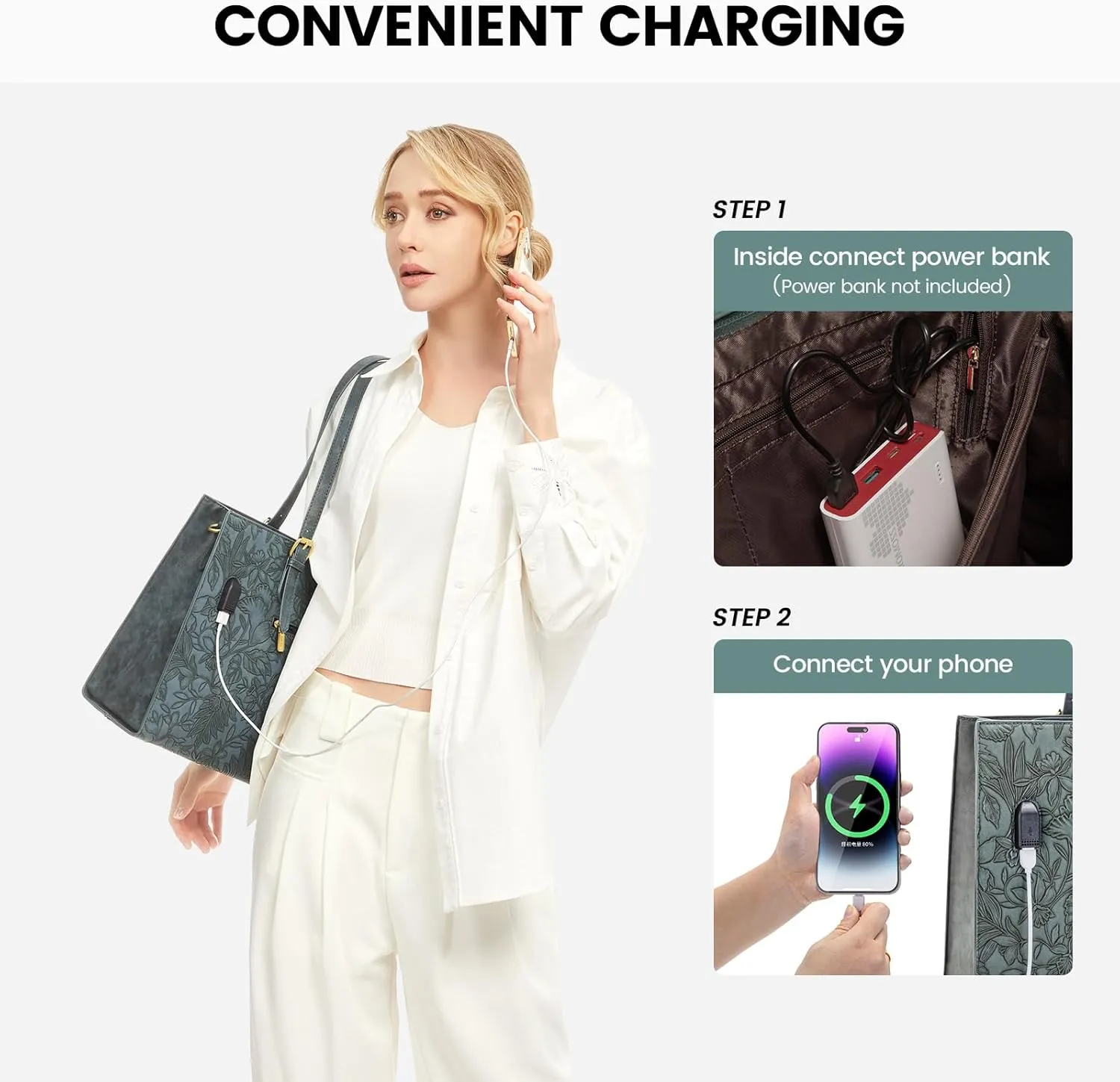 LOVEVOOK Laptop Bag for Women, 15.6 Inch Large Waterproof Leather Work Briefcase with USB Charging Port Casual Computer Shoulder Bag Messenger, Fashion Business Office Tote Handbag Purse, Purple