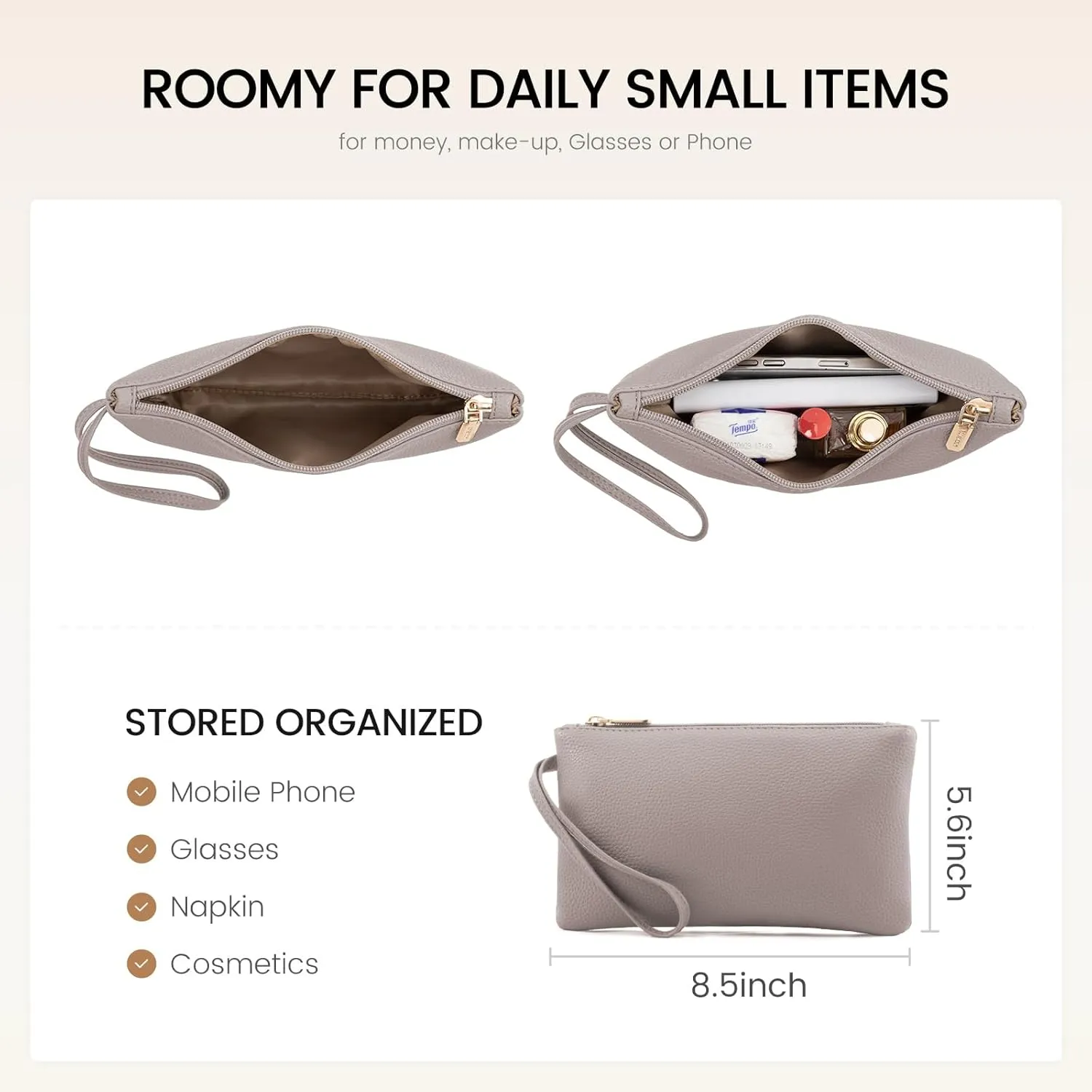 LOVEVOOK Laptop Tote Bag for Women 15.6 Inch Work Bag Leather Laptop Bag with Clutch, Large Capacity Office Purse Computer Briefcase Shoulder Bag for Casual Business Travel, Apricot&brown