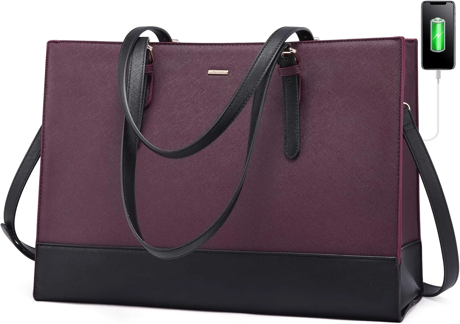 LOVEVOOK Laptop Tote for Women, Fashion Computer Bag 15.6 Inch Large Handbag, Shoulder Bag Purse for Business Work