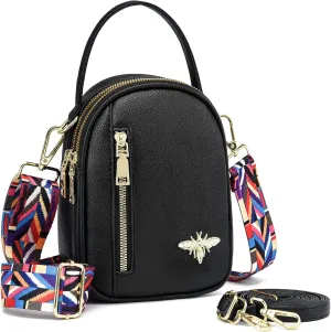 LoZoDo Small Crossbody Bags for Women Trendy Leather Purses and Handbags Designer Cell Phone Bag Wallet Purse with Wide Strap