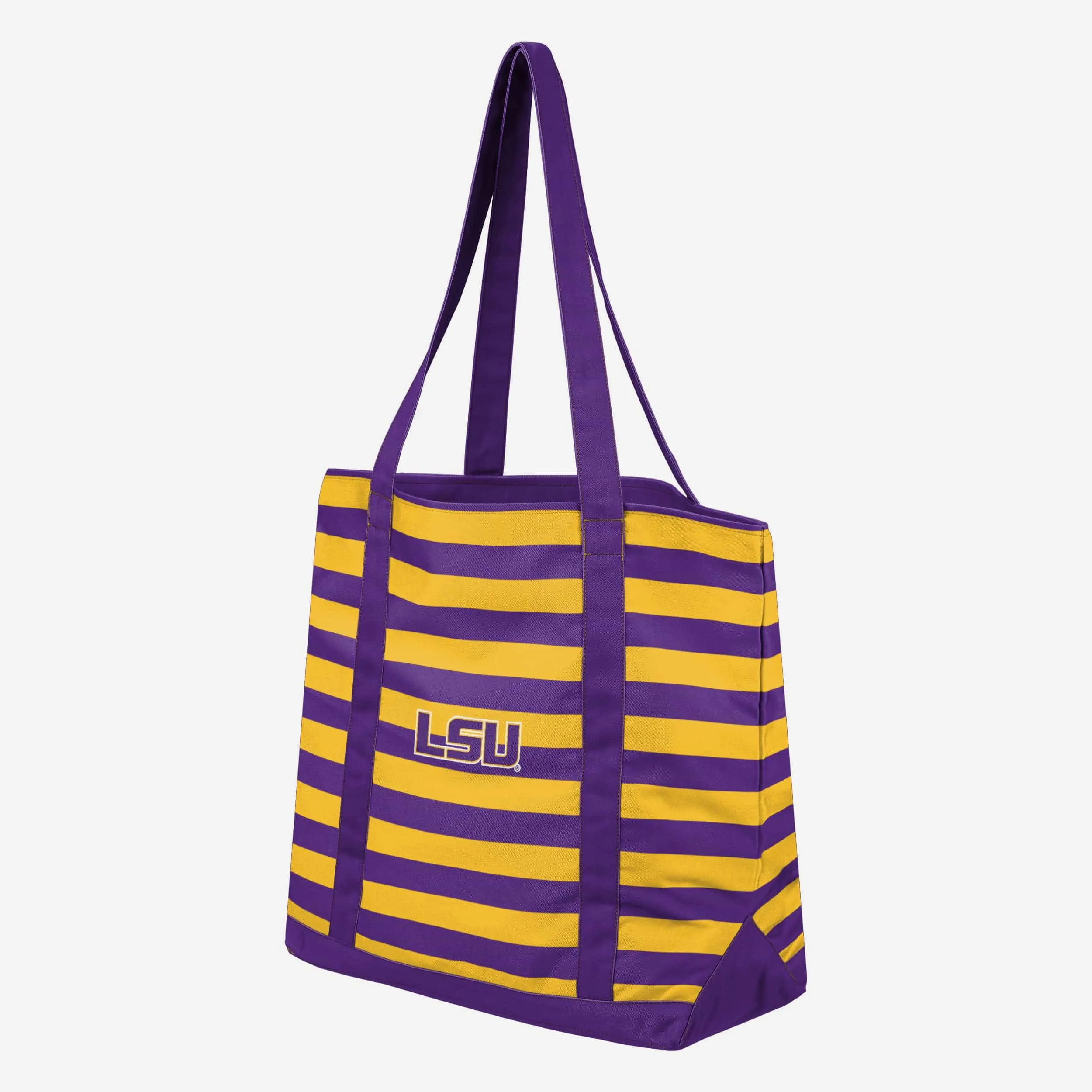LSU Tigers Team Stripe Canvas Tote Bag