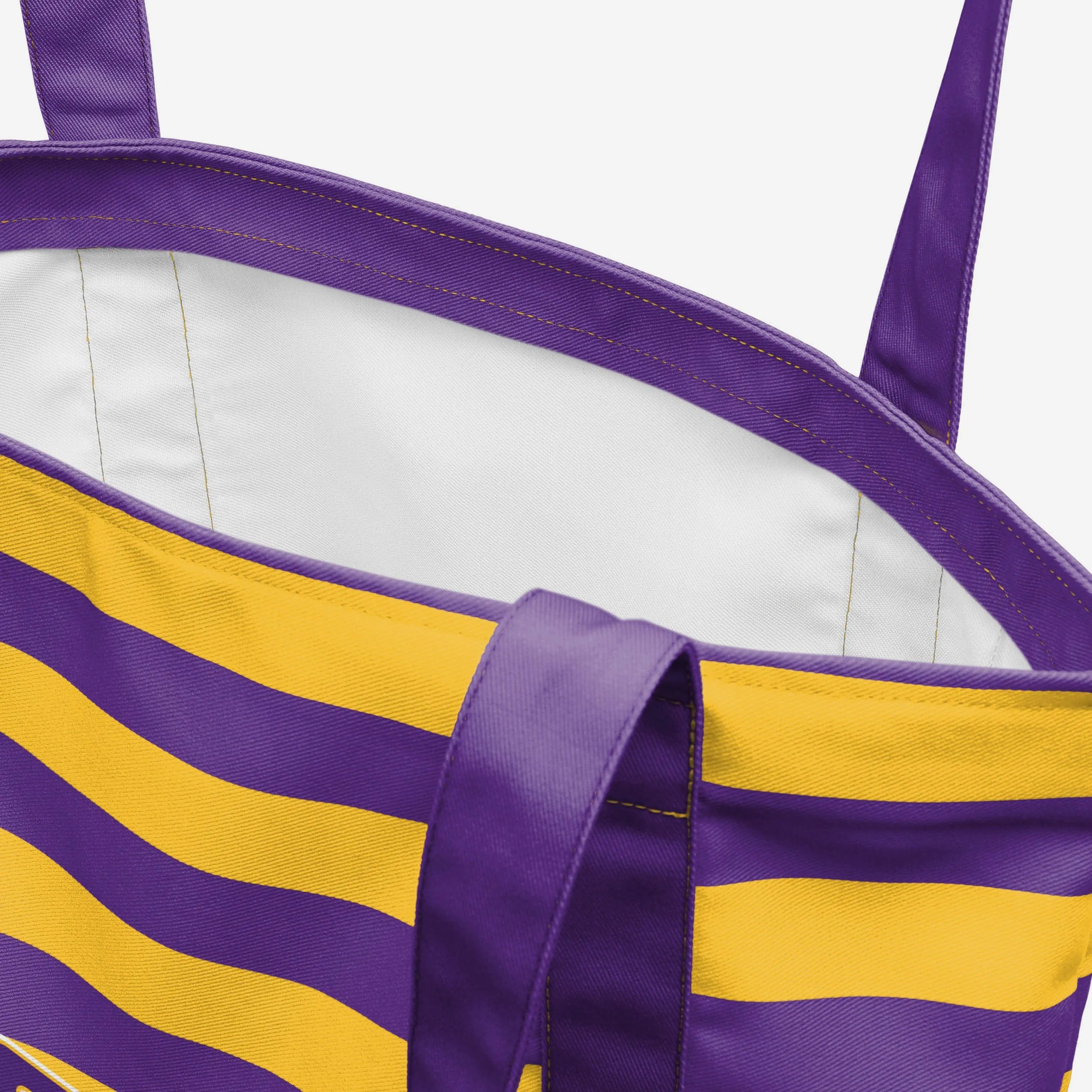 LSU Tigers Team Stripe Canvas Tote Bag