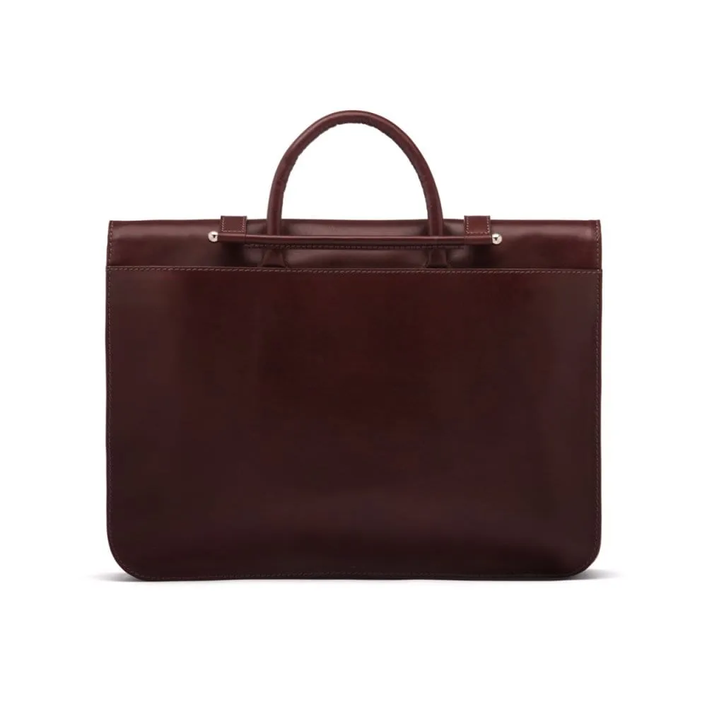 Luxury Leather Music Bag - Dark Tan