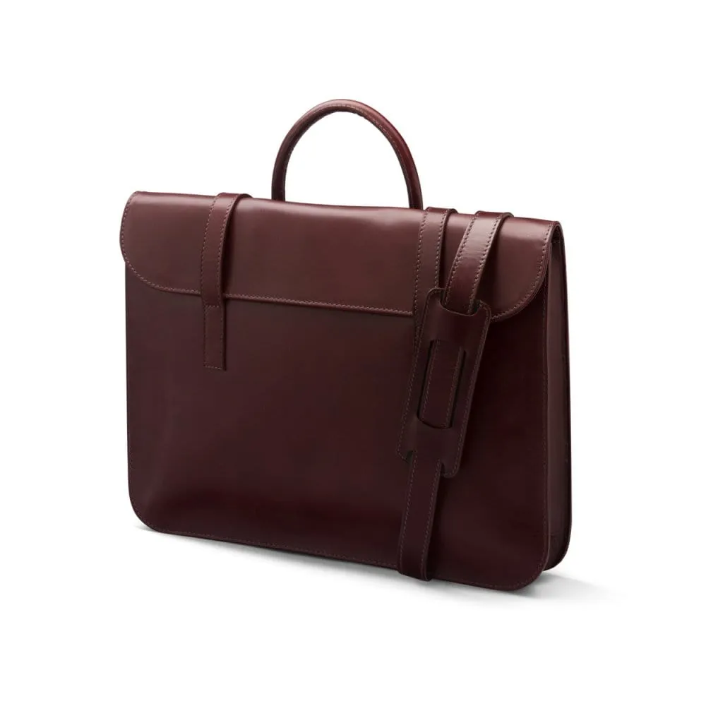 Luxury Leather Music Bag - Dark Tan