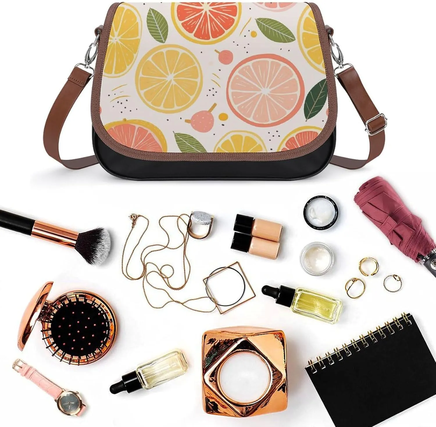 Marble Crossbody Bags for Women,PU Leather Tote Bag for Women,Shoulder Bag Purse for Work Shopping Travel