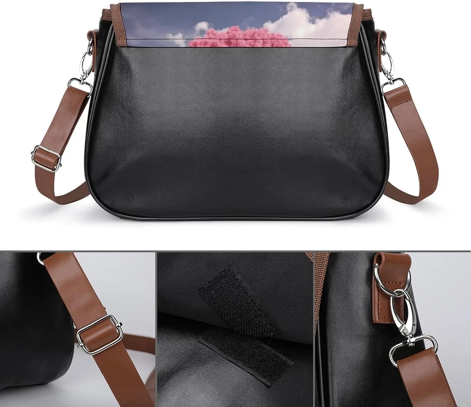 Marble Crossbody Bags for Women,PU Leather Tote Bag for Women,Shoulder Bag Purse for Work Shopping Travel